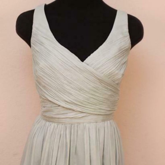 J Crew $250 Silk Chiffon Heidi Dress Dusty Shale 2P - Picture 2 of 5